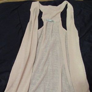 Cream Boho Tank Top Vest/Cardigan